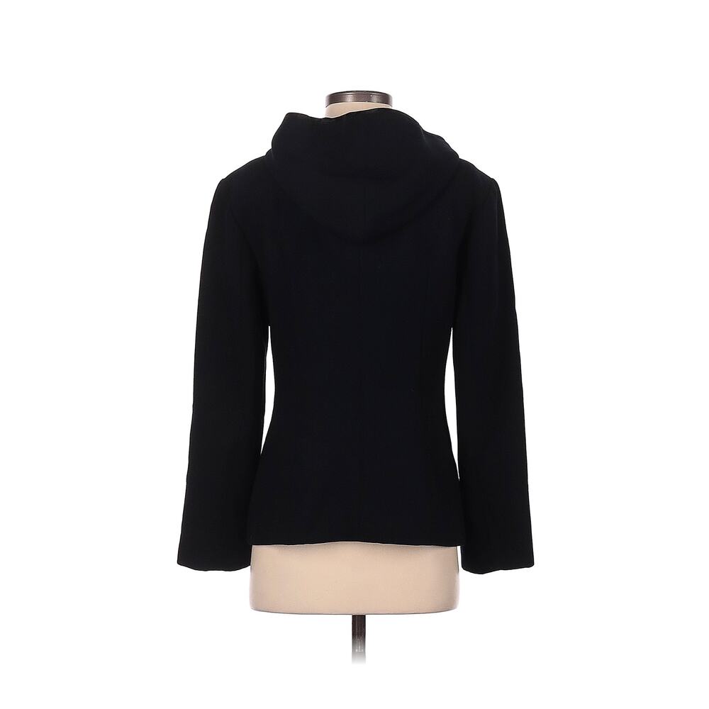 Gap Jacket Size S Solid Black Hidden Zipper Hoodi… - image 2